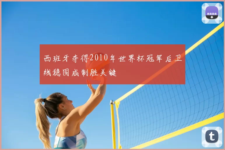 西班牙夺得2010年世界杯冠军后卫线稳固成制胜关键